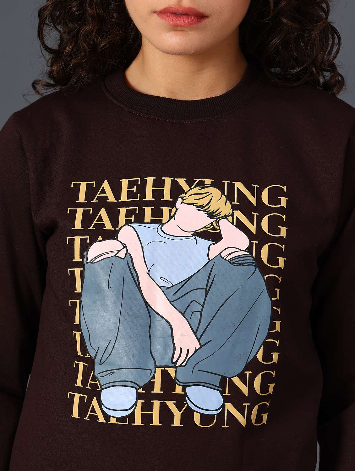 women printed long sleeve sweatshirt - 21988559 -  Standard Image - 2