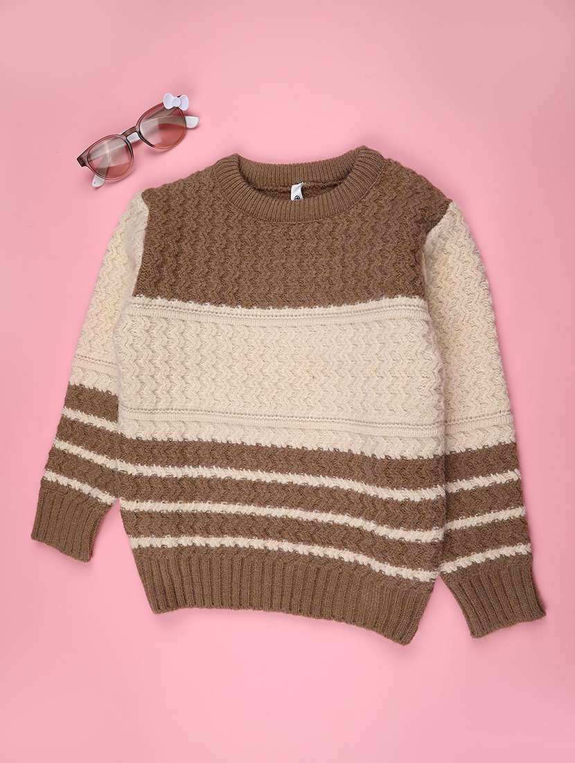 boys self designed long sleeve sweater