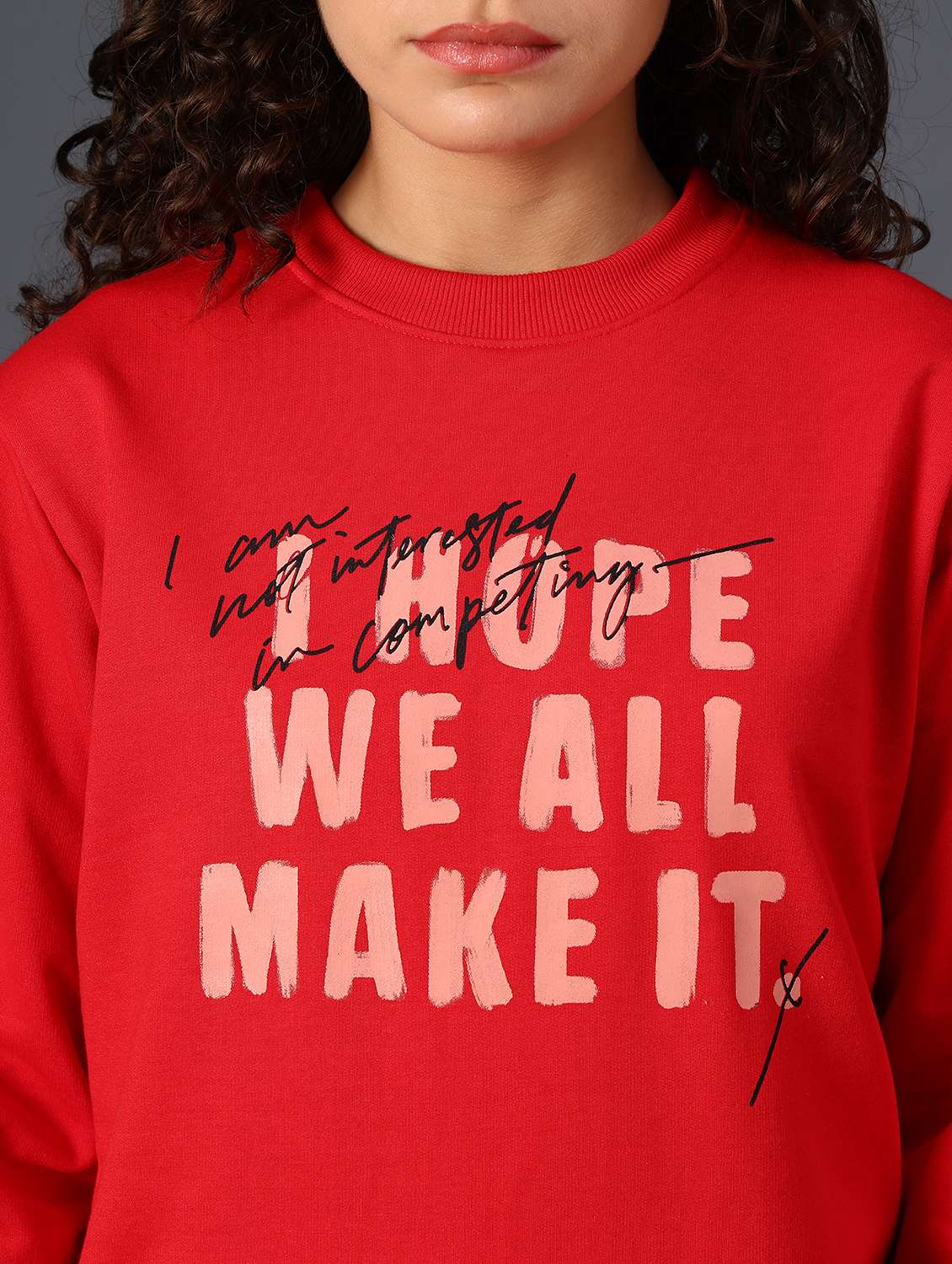 women printed long sleeve sweatshirt - 21988614 -  Standard Image - 2