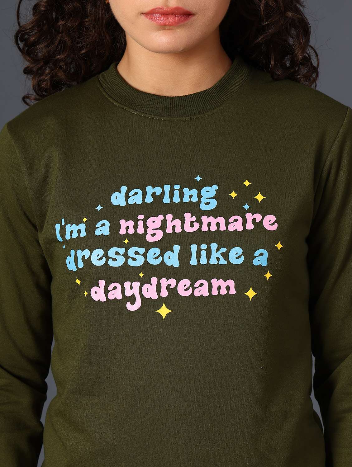 women printed long sleeve sweatshirt - 21988616 -  Standard Image - 2