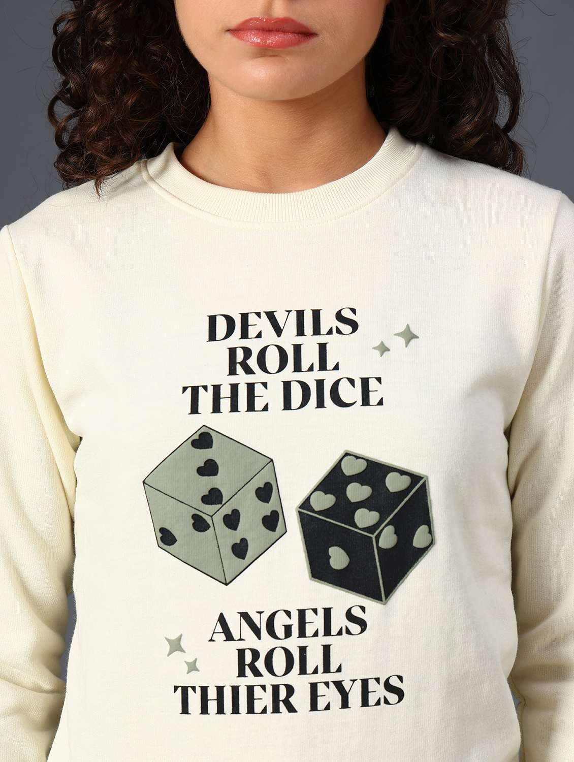 women printed long sleeve sweatshirt - 21988617 -  Standard Image - 2