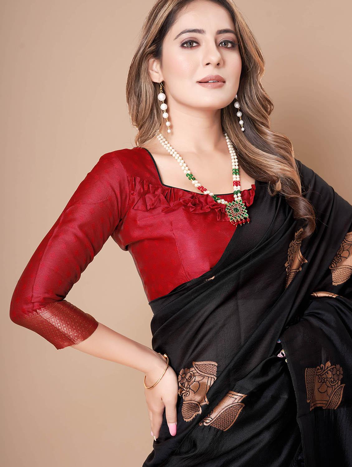 women self design banarasi saree with blouse - 21988708 - Standard Image - 2
