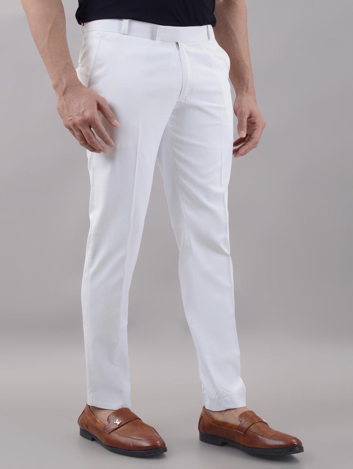 men solid mid rise flat front formal trouser - 21988801 - Standard Image - 2