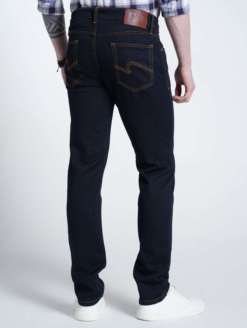 men plain mid rise full length jeans - 21988864 -  Standard Image - 2