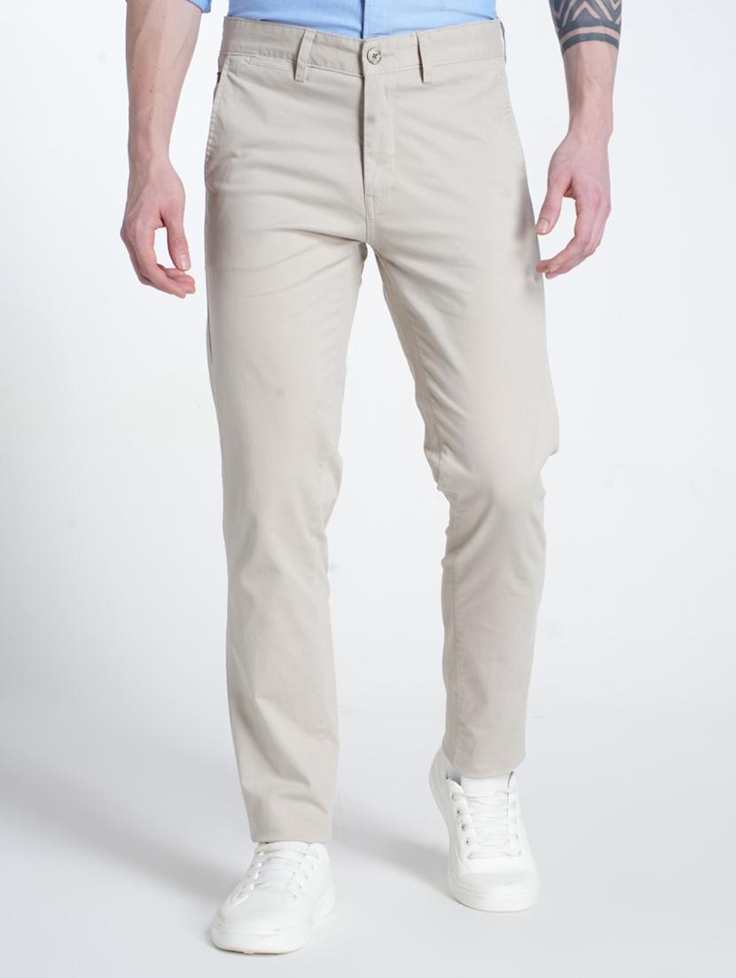 men solid mid rise flat front casual chinos  - 21988893 -  Zoom Image - 0
