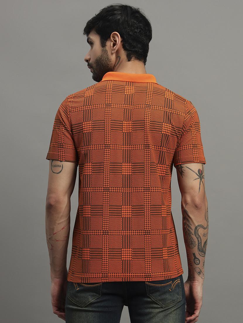 orange cotton blend all over print tshirt - 21988957 - Standard Image - 2