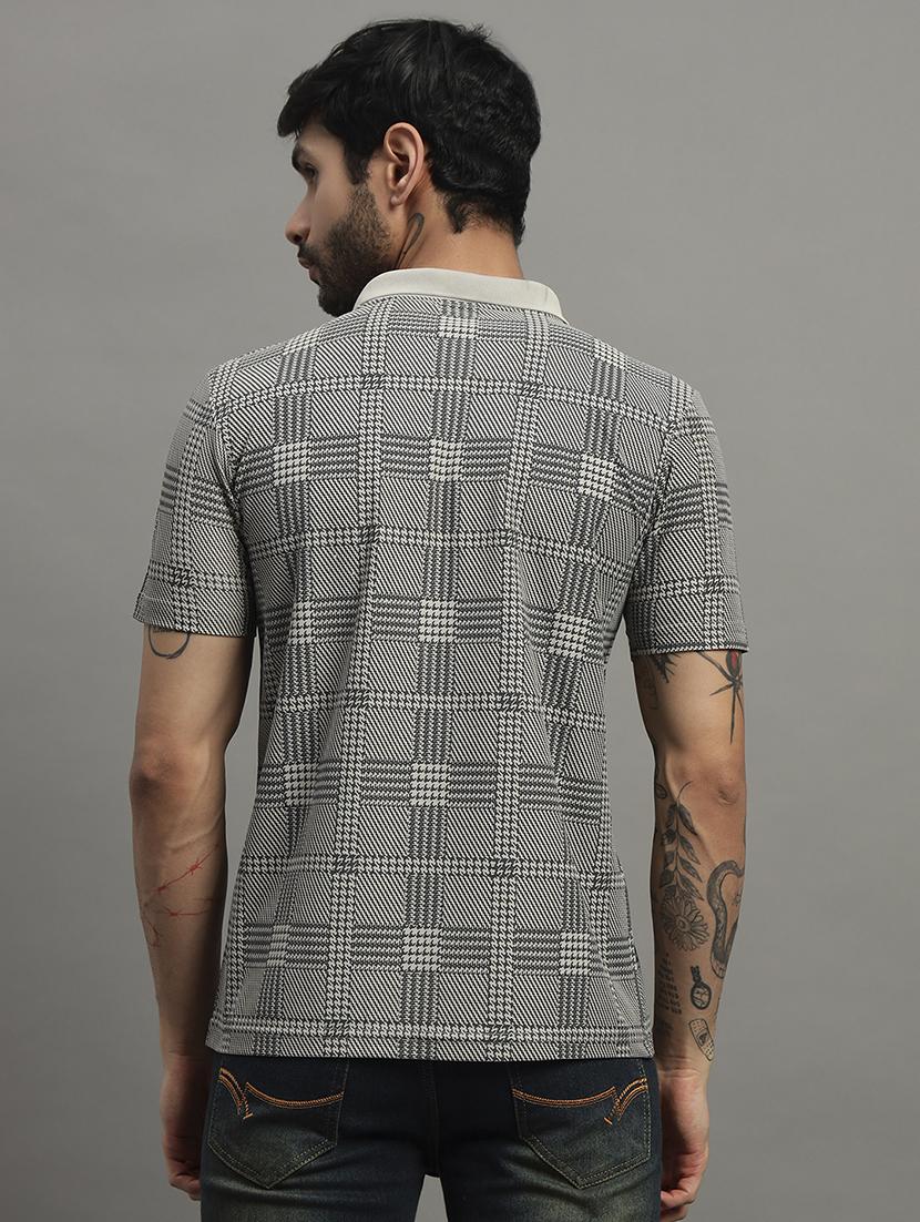 grey cotton blend all over print tshirt - 21988958 - Standard Image - 2