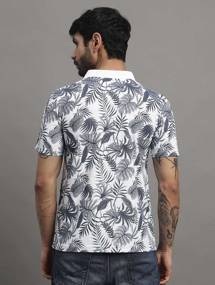 white cotton blend all over print tshirt - 21988960 - Standard Image - 2
