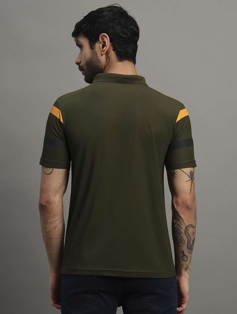 olive cotton blend all over print tshirt - 21988962 - Standard Image - 2