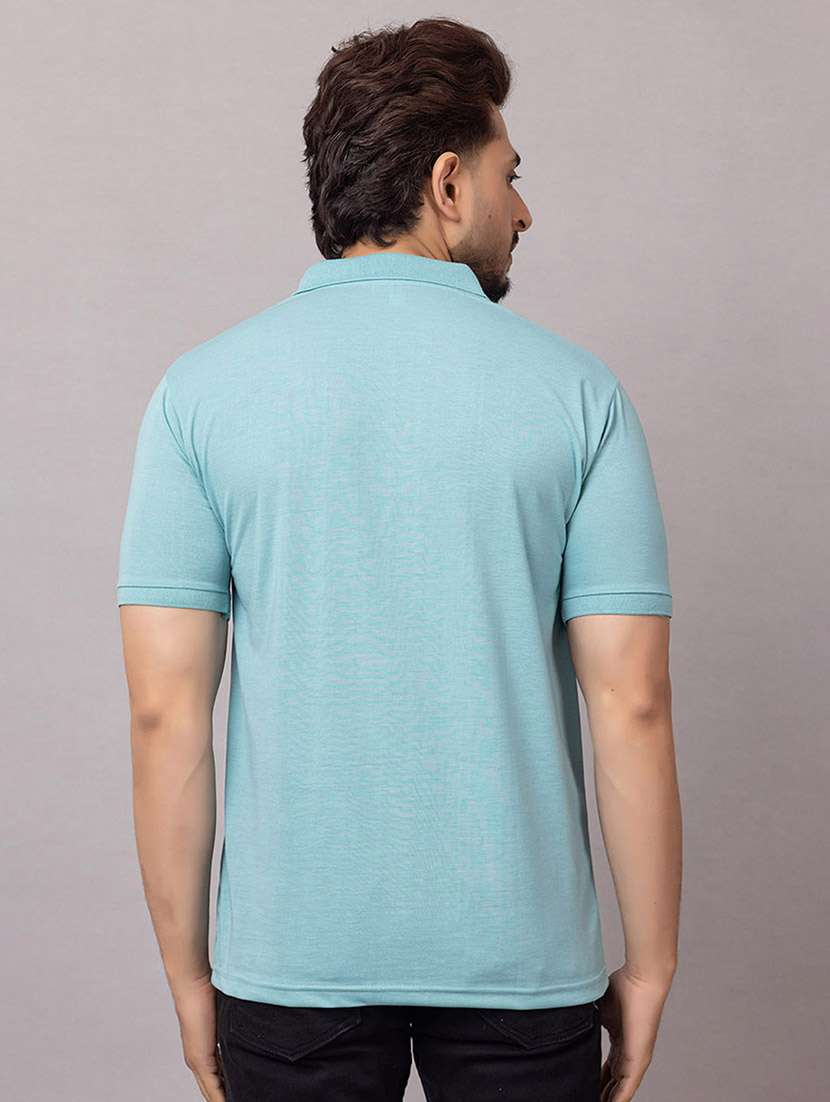 men solid short sleeve slim fit polo t-shirt - 21989346 -  Standard Image - 2