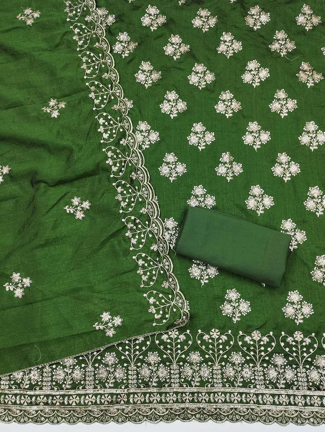 women solid with work embroidered unstitched suit set - 21989440 -  Standard Image - 2