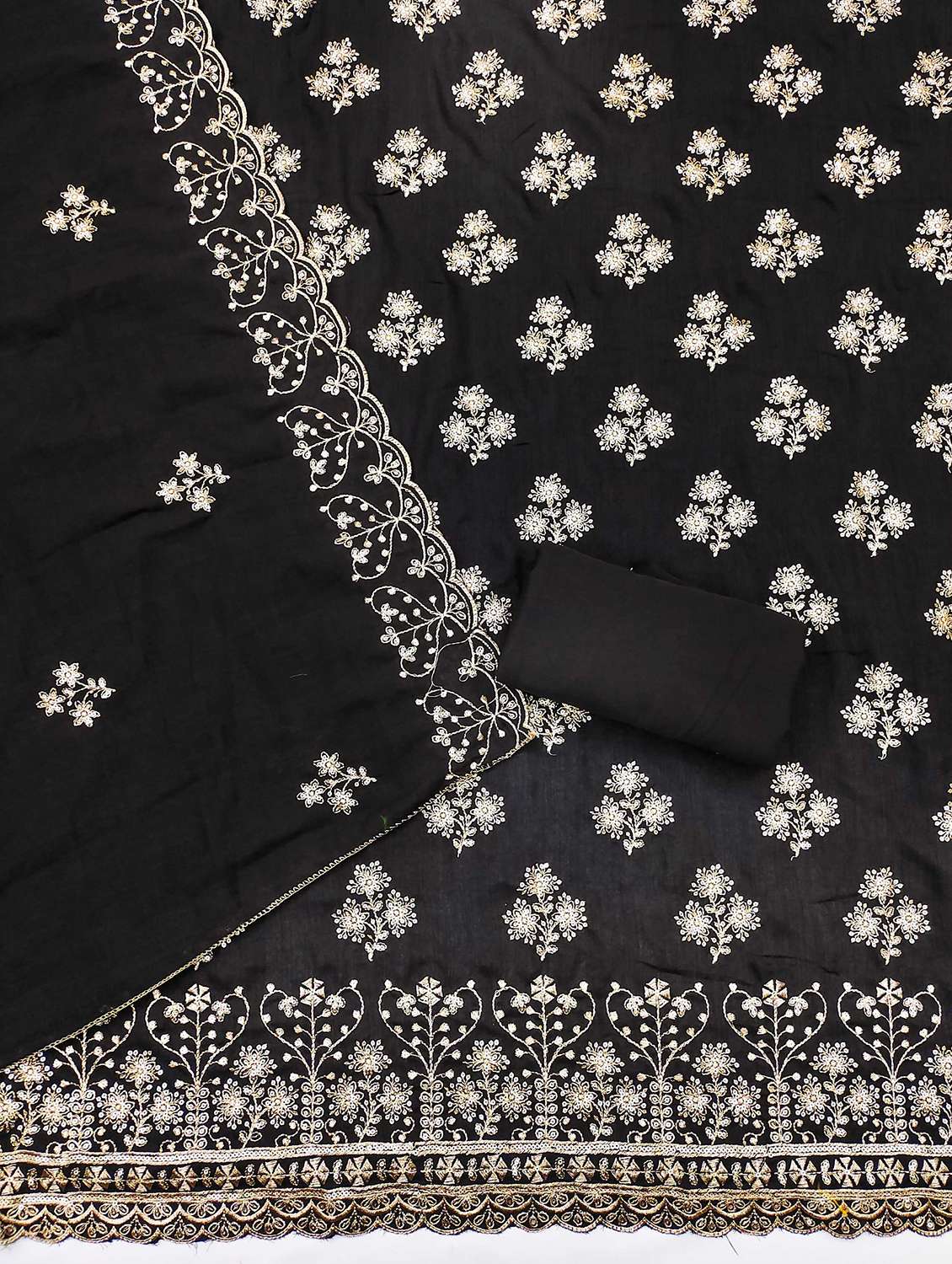 women solid with work embroidered unstitched suit set - 21989443 -  Standard Image - 2