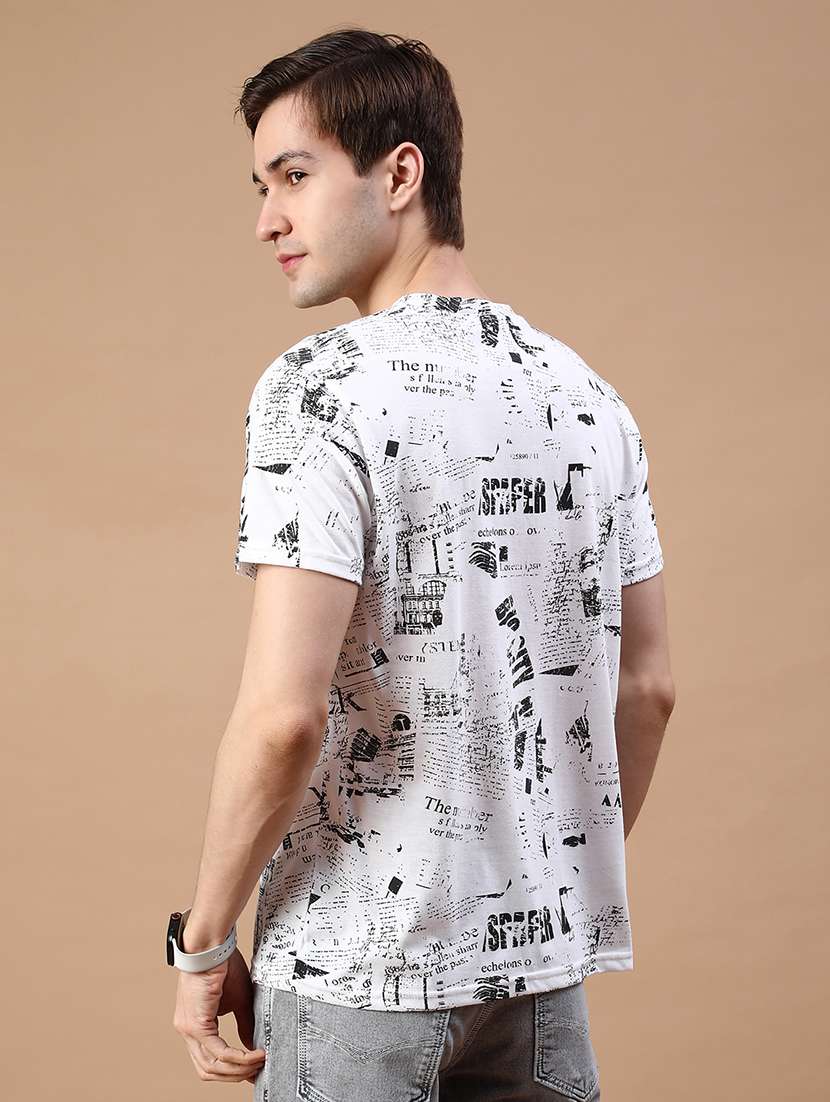 men printed short sleeve regular fit t-shirt - 21989478 -  Standard Image - 2