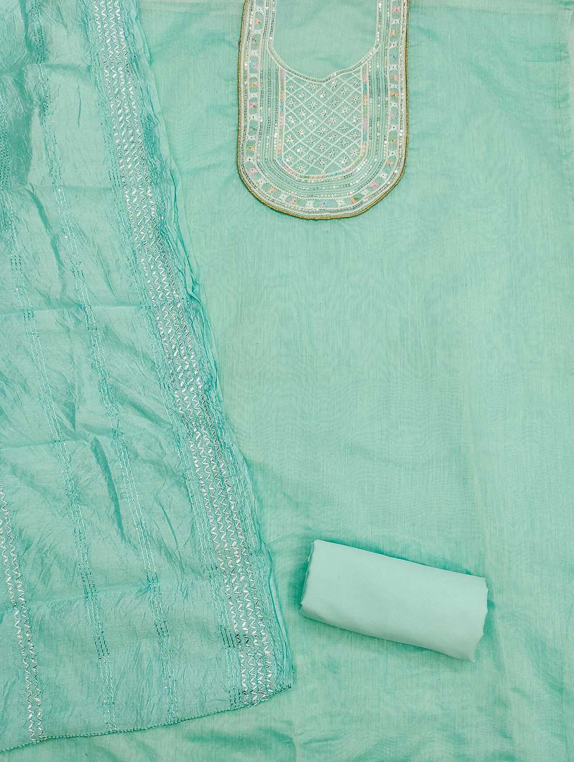 women solid with work embroidered unstitched suit set - 21989501 -  Standard Image - 2