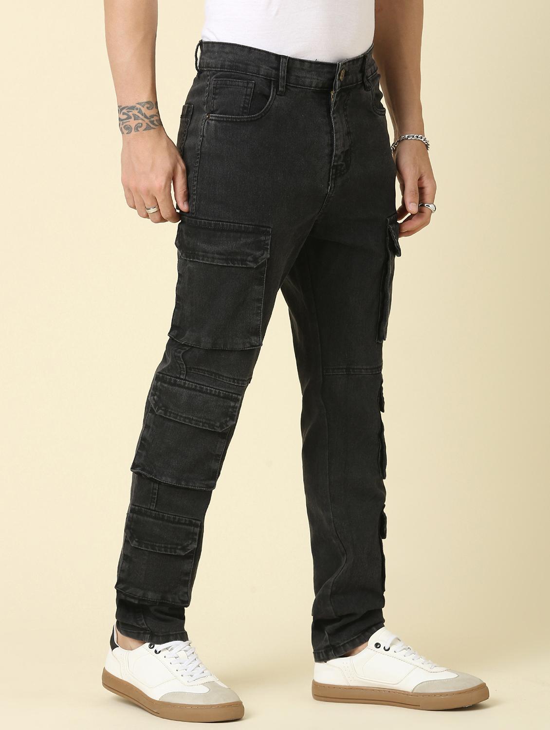 black denim cargos - 21989513 - Standard Image - 2