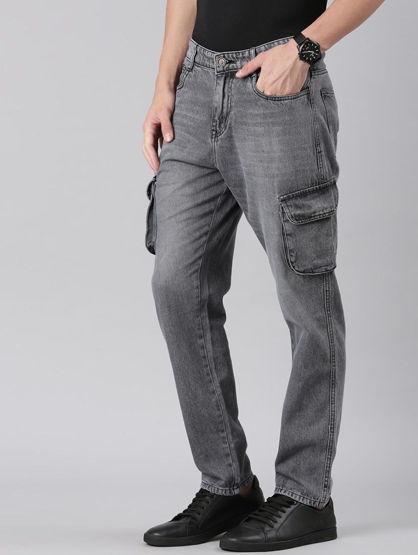 grey denim cargos - 21989516 - Standard Image - 2