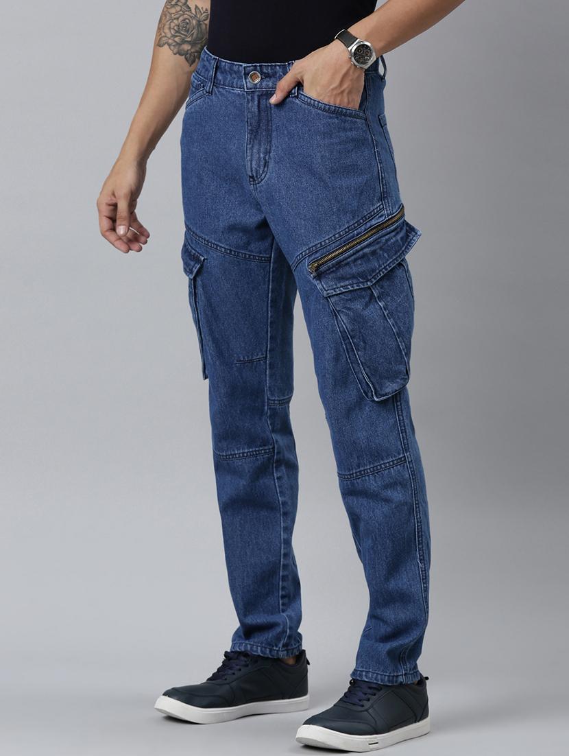 blue denim cargos - 21989521 - Standard Image - 2