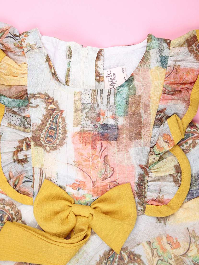 girls paisley printed round neck frock - 21989707 -  Standard Image - 2