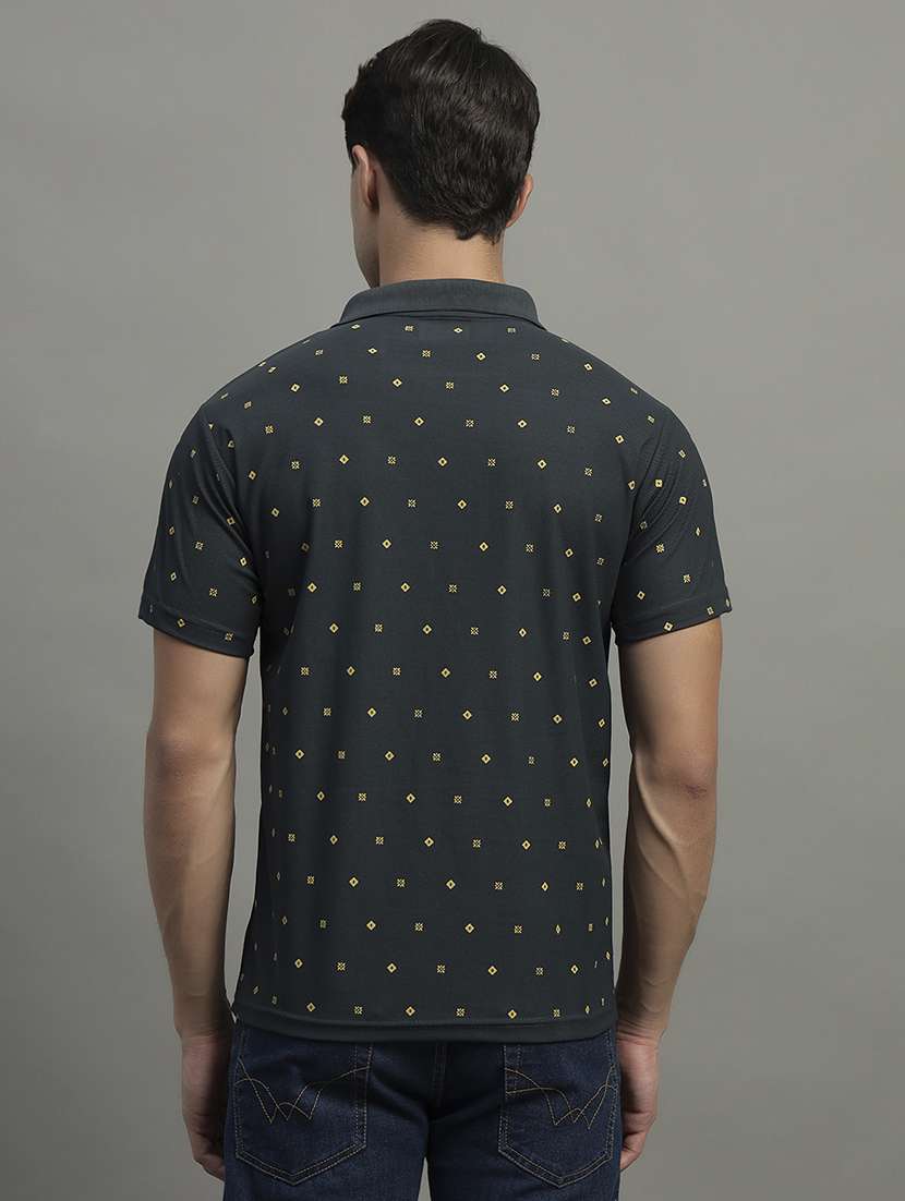 men printed short sleeve regular fit polo t-shirt - 21989839 -  Standard Image - 2