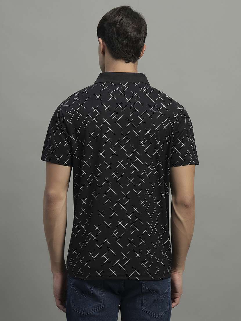 men printed short sleeve regular fit polo t-shirt - 21989855 -  Standard Image - 2