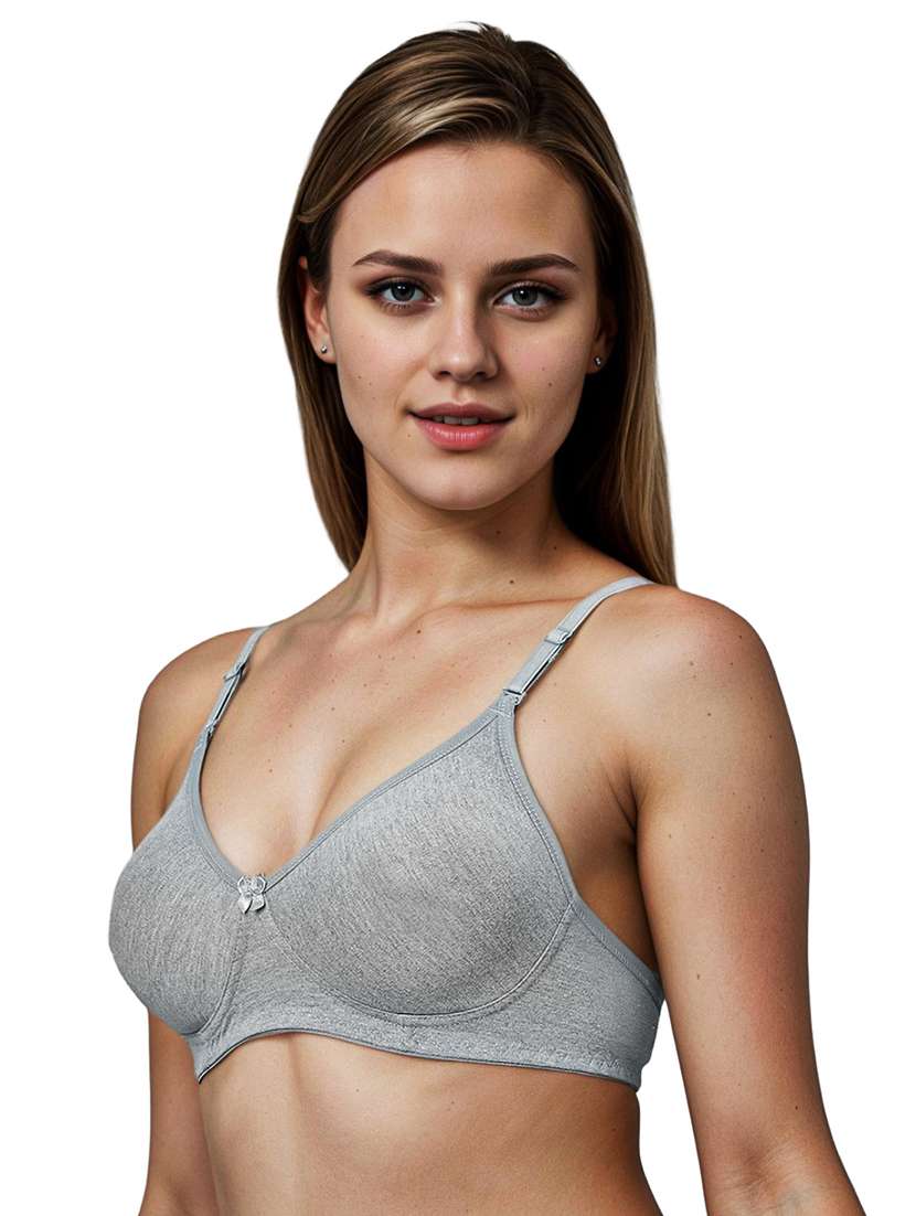women solid lightly padded t-shirt bra - 21990927 -  Standard Image - 2