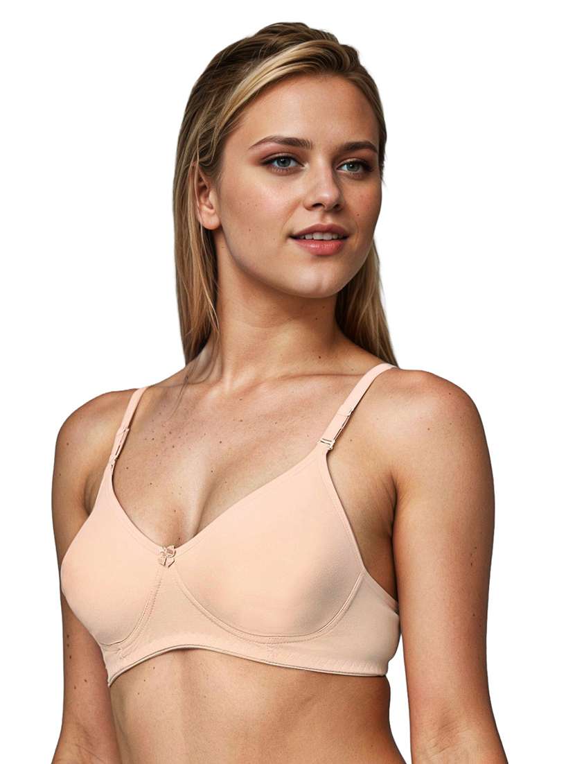 women pack of 2 solid lightly padded t-shirt bra - 21990948 -  Standard Image - 2
