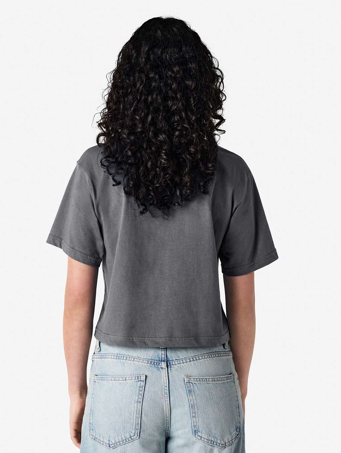 women solid short sleeve boxy t-shirt - 21991078 -  Standard Image - 2