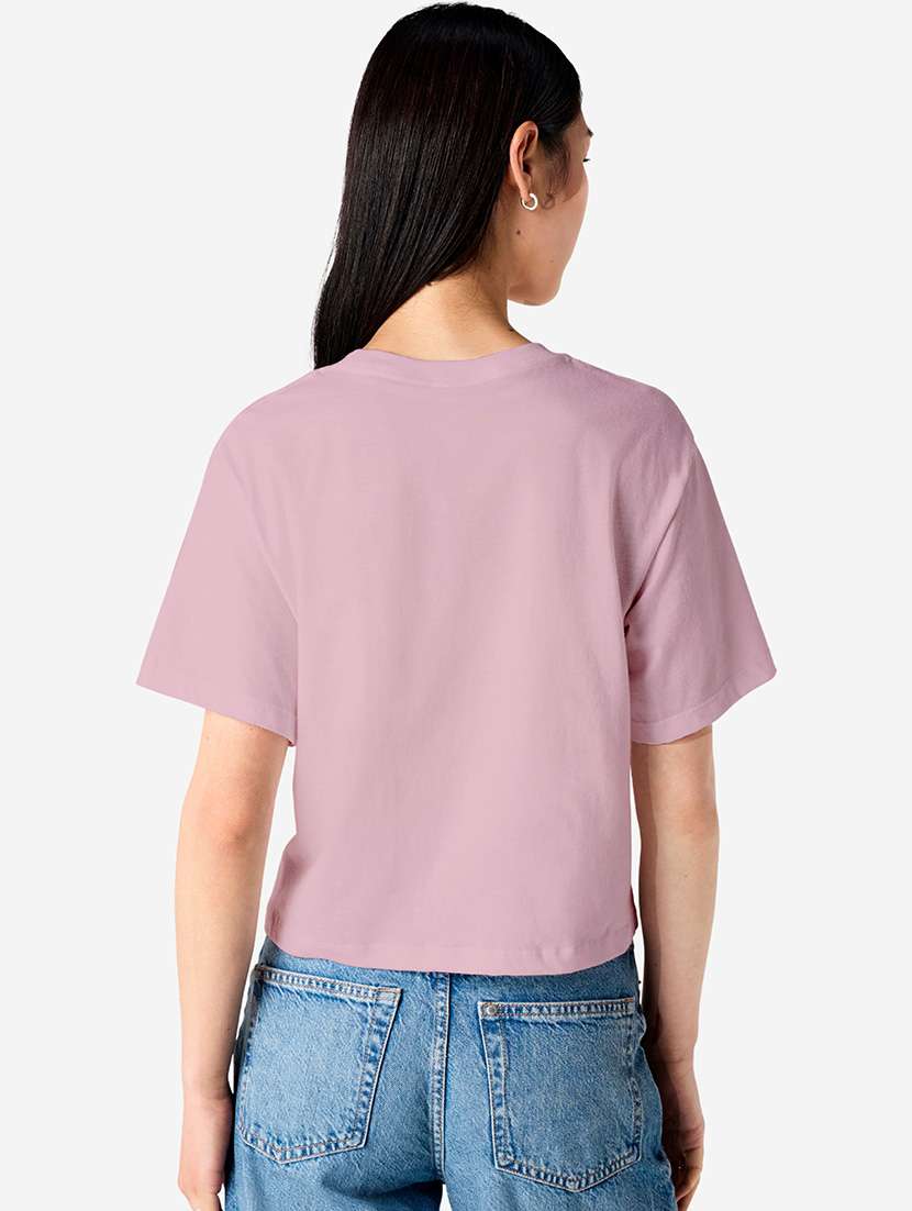 women solid short sleeve boxy t-shirt - 21991080 -  Standard Image - 2