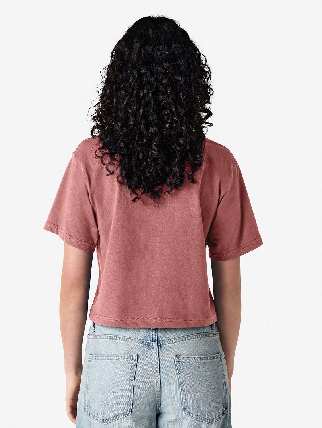 women solid short sleeve boxy t-shirt - 21991081 - Standard Image - 2
