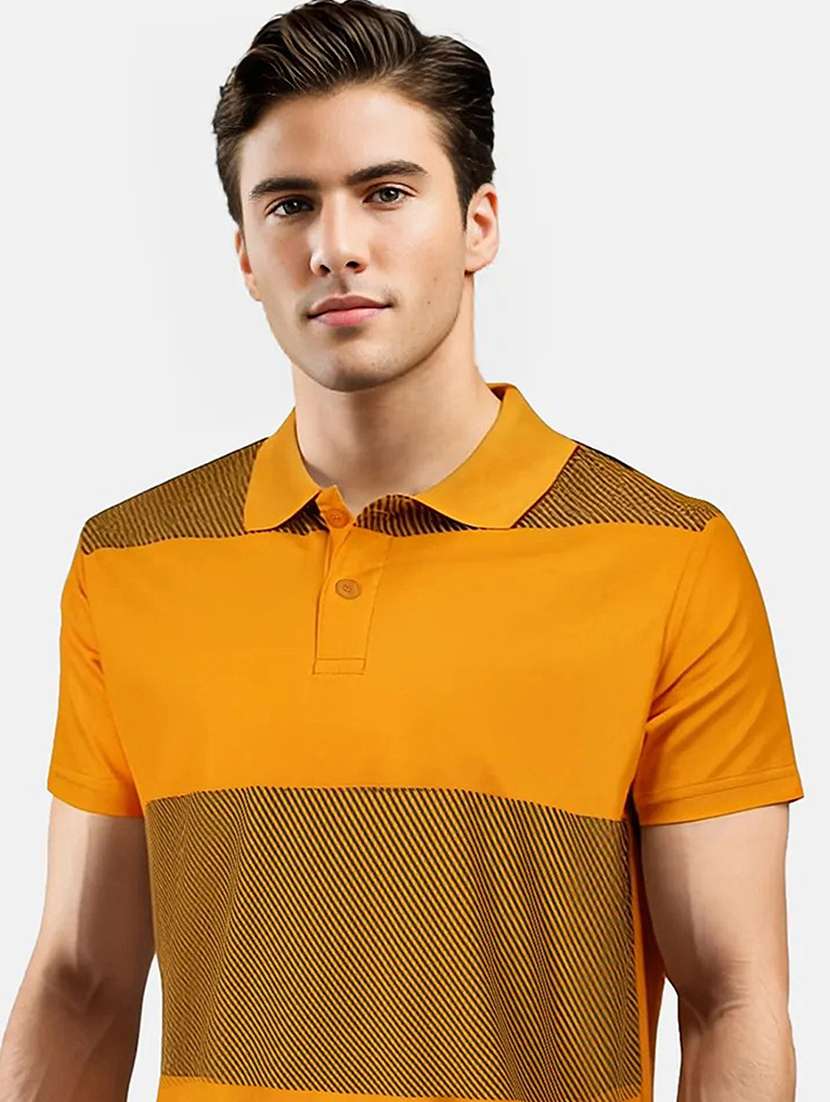 men color block short sleeve regular fit polo t-shirt - 21991613 - Standard Image - 2