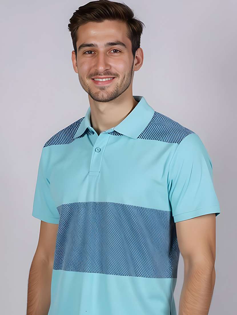 men color block short sleeve regular fit polo t-shirt - 21991614 - Standard Image - 2