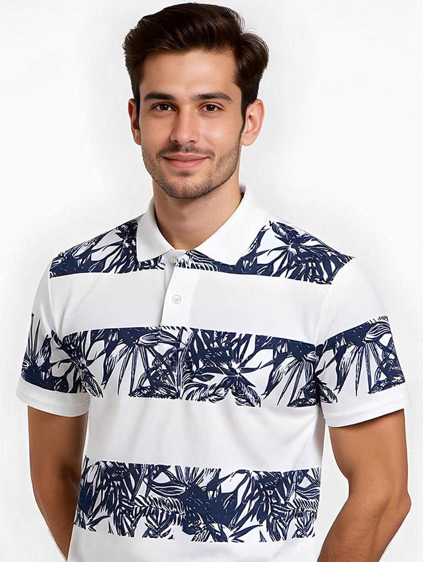 men printed short sleeve regular fit polo t-shirt - 21991621 - Standard Image - 2