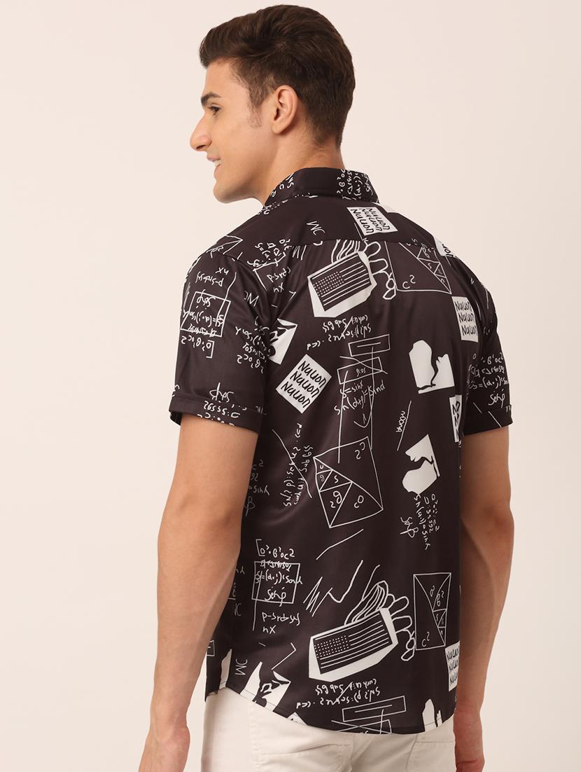 men printed short sleeve regular fit casual shirt - 21991667 - Standard Image - 2