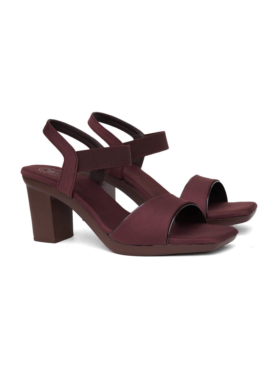 women black strap block heel sandal - 21991832 - Zoom Image - 0