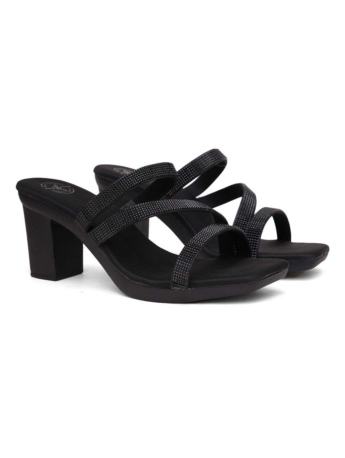women black slip on block heels - 21991833 -  Zoom Image - 0