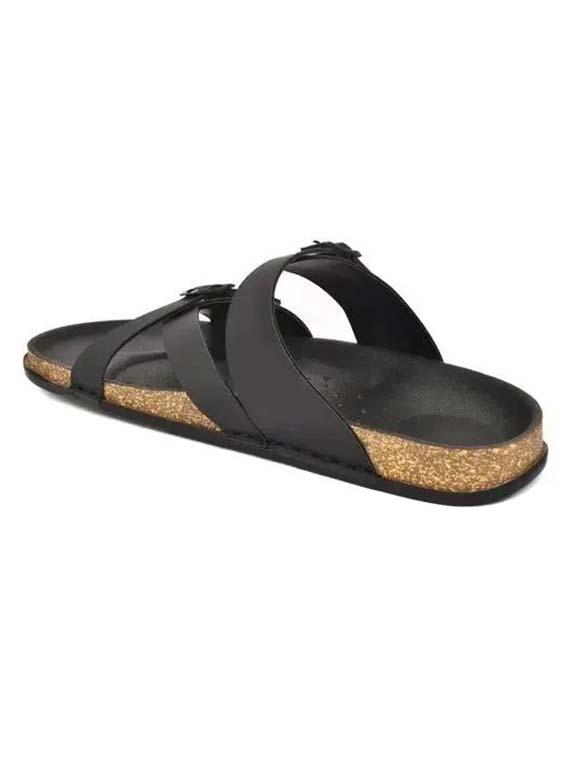 men black slip on sandal - 21991902 - Standard Image - 2
