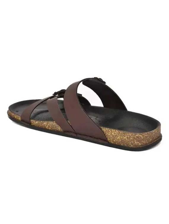 men brown slip on sandal - 21991903 - Standard Image - 2