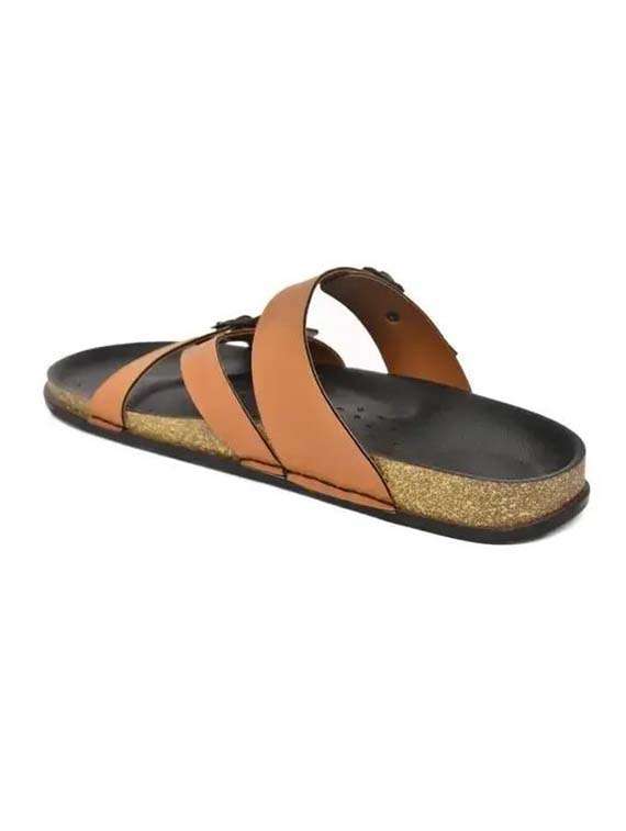men tan slip on sandal - 21991904 -  Standard Image - 2