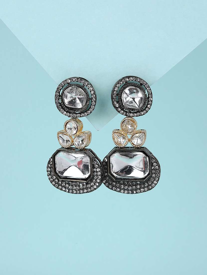 white alloy drop earring