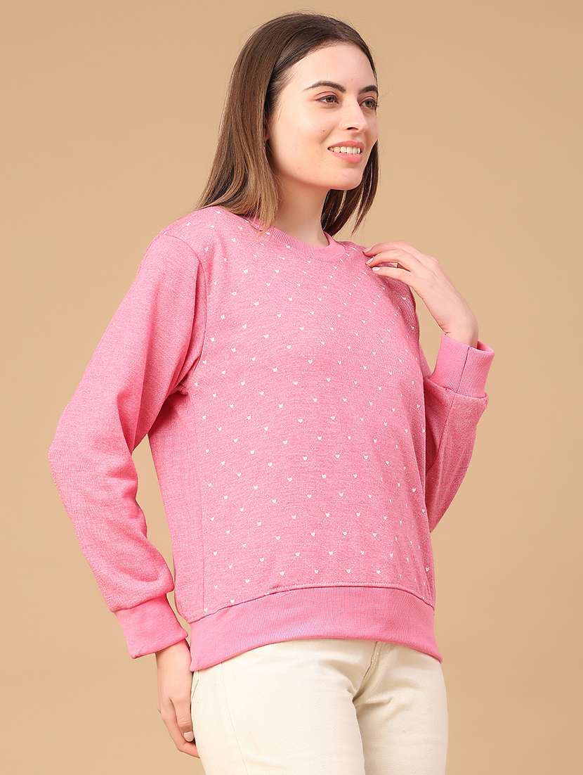 women printed long sleeve waist length pullover - 21991988 -  Standard Image - 2