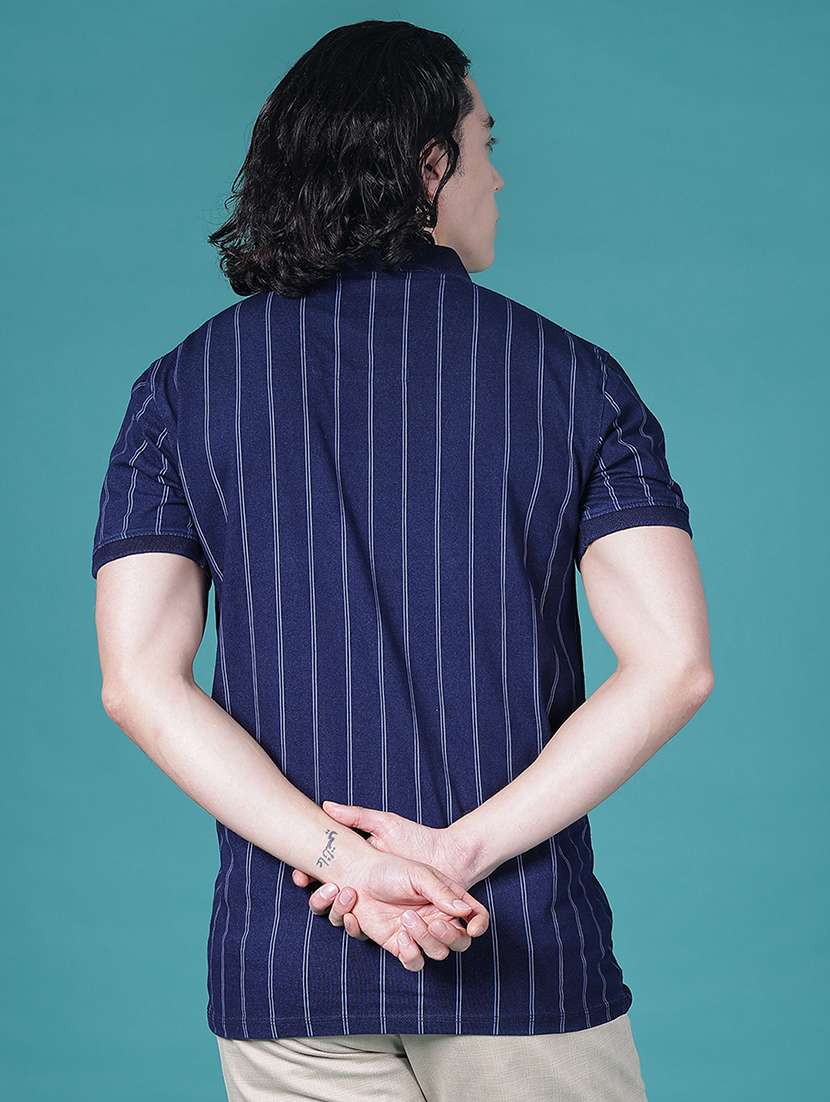 men striped short sleeve regular fit polo t-shirt - 21992054 -  Standard Image - 2