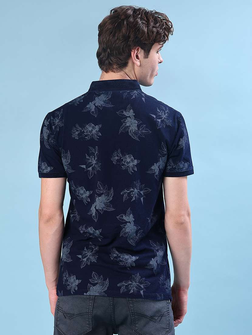men printed short sleeve polo t-shirt - 21992056 -  Standard Image - 2