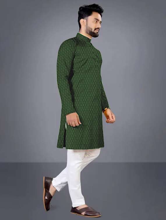 men self design mandarin neck long kurta - 21992389 -  Standard Image - 2