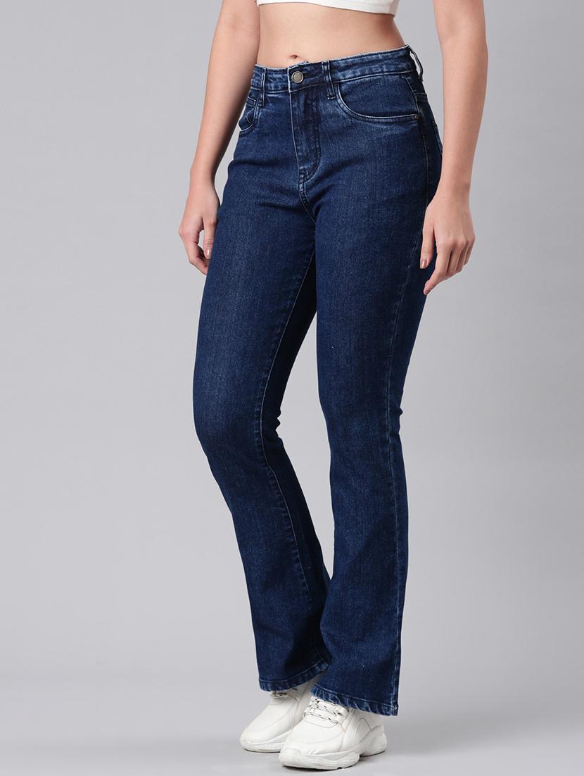 women solid mid rise bootcut jean - 21992423 - Standard Image - 2