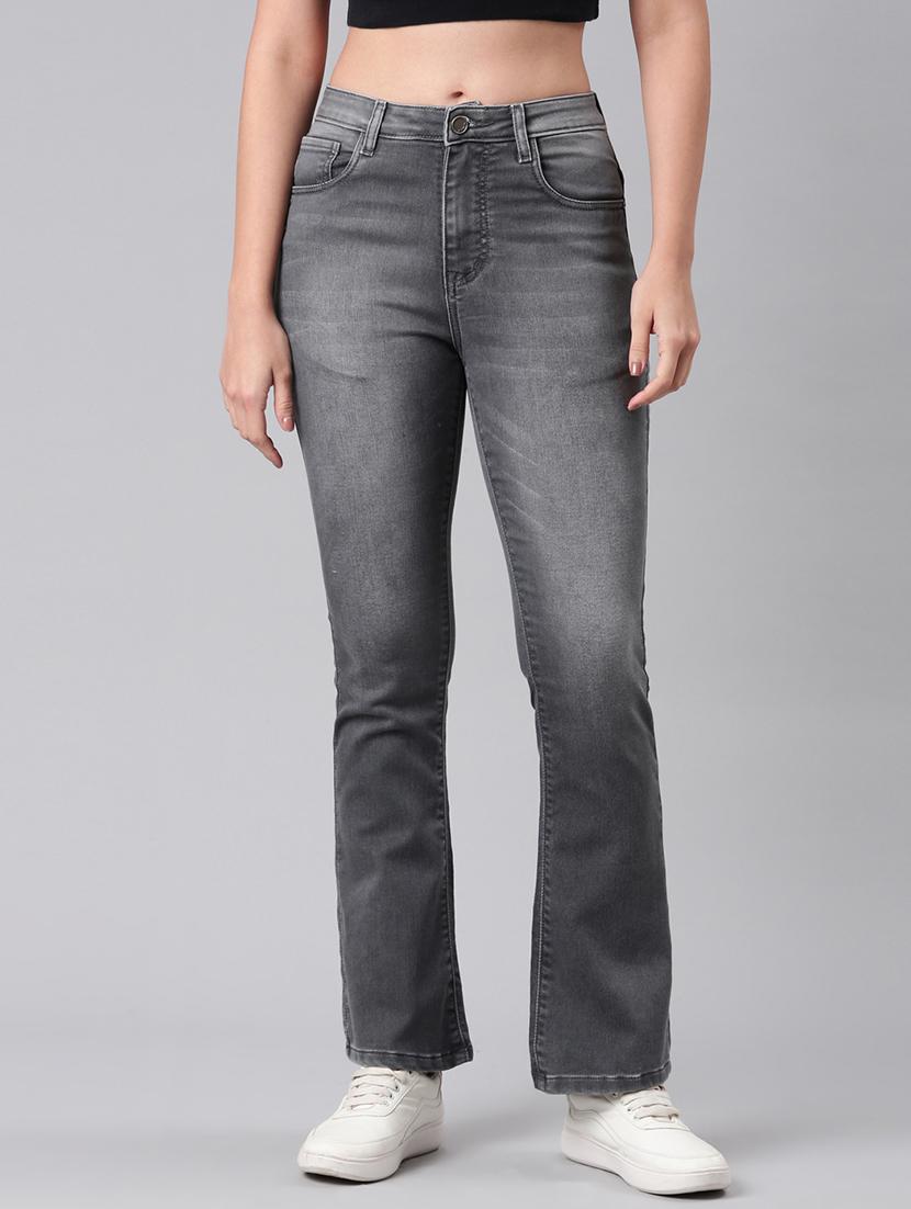 women solid mid rise bootcut jean - 21992424 -  Zoom Image - 0