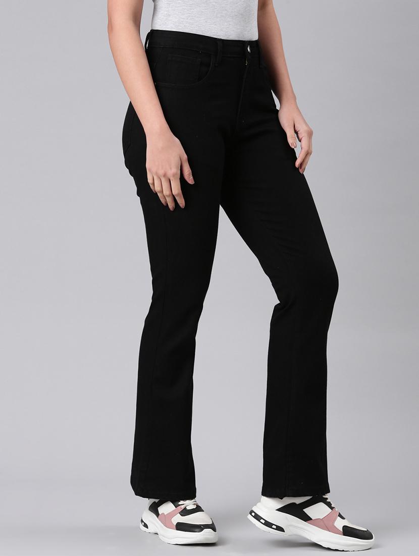 women solid high rise bootcut jean - 21992425 - Standard Image - 2