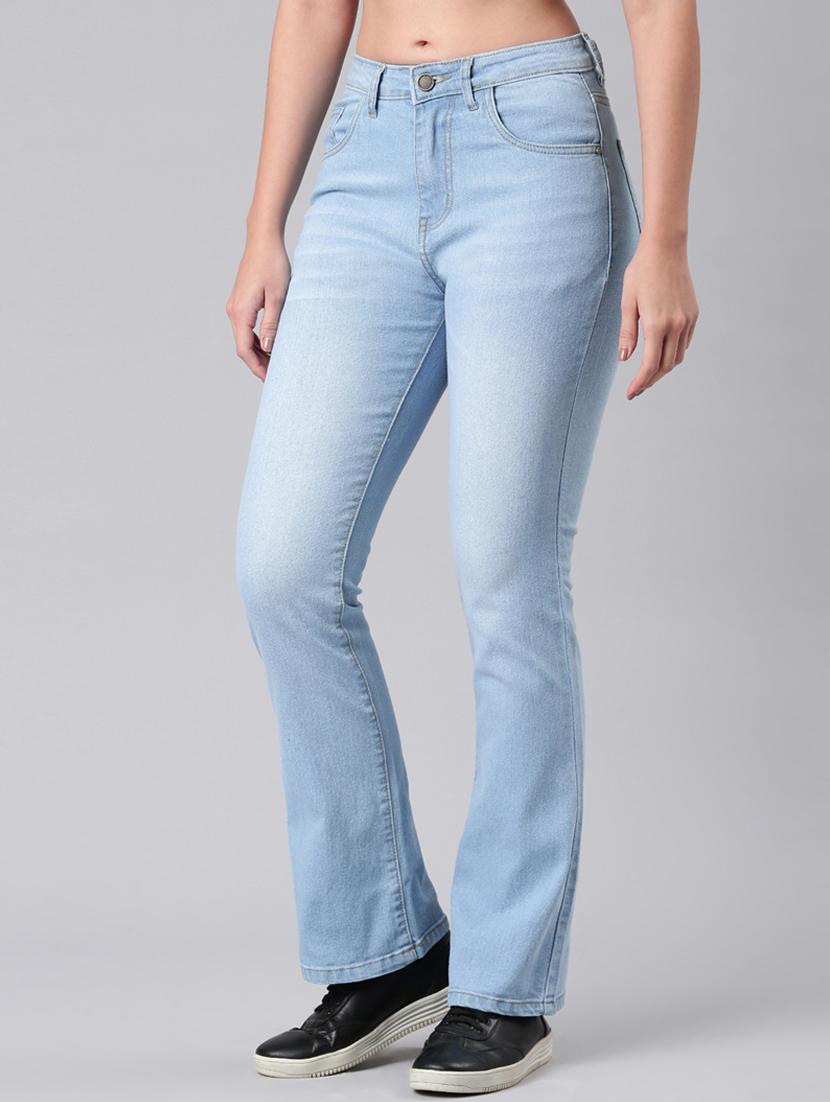 women washed mid rise bootcut jean - 21992426 - Standard Image - 2