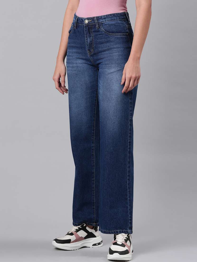 women washed high rise wide leg jean - 21992427 -  Standard Image - 2