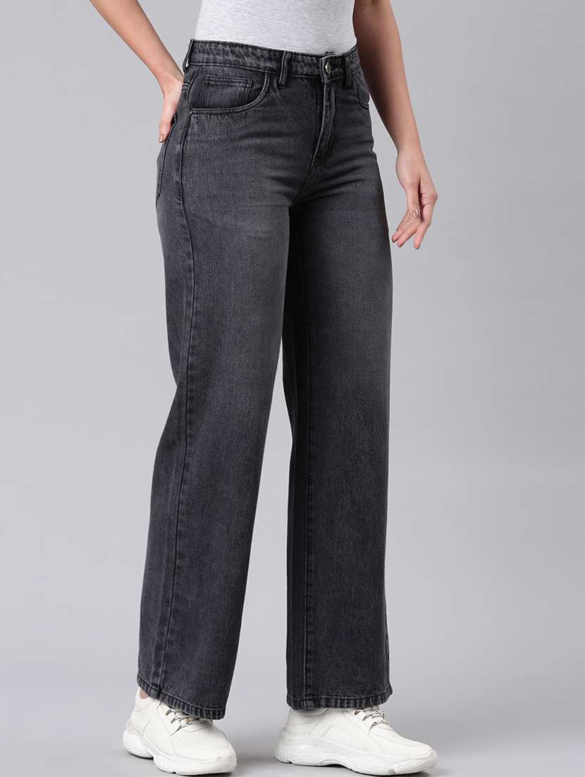 women washed high rsie wide leg jean - 21992428 -  Standard Image - 2