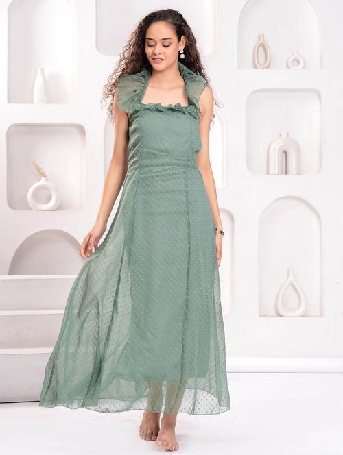 women self designed halter neck backless maxi dress - 21992449 - Standard Image - 0